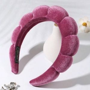 Magenta Velvet Scalloped Headband
